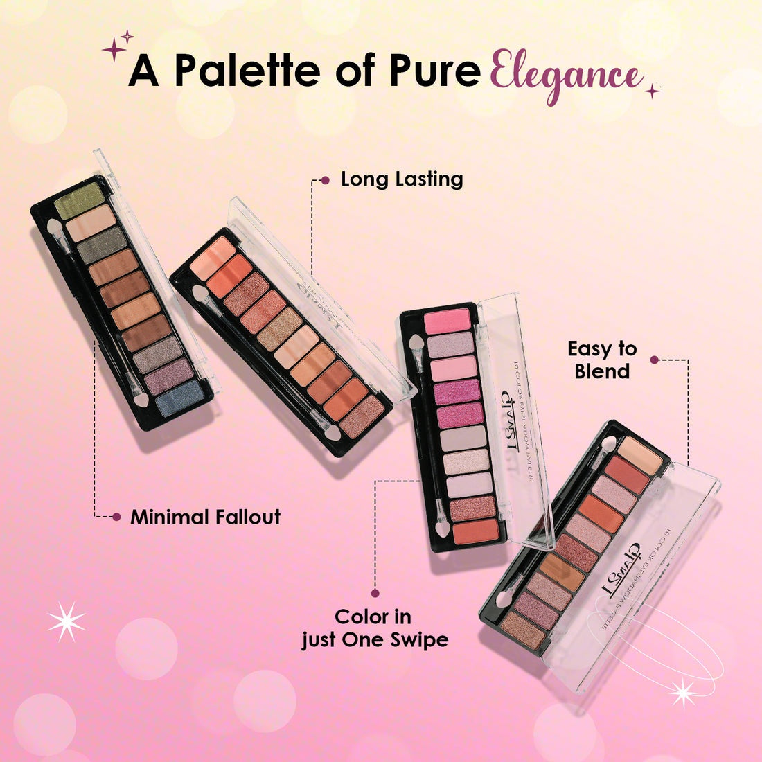 Glam21 10 Color Eyeshadow Palette - Floral beauty