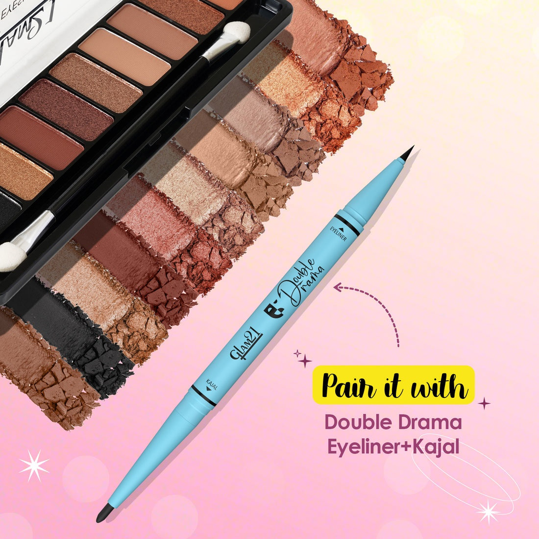 Glam21 10 Color Eyeshadow Palette - Floral beauty