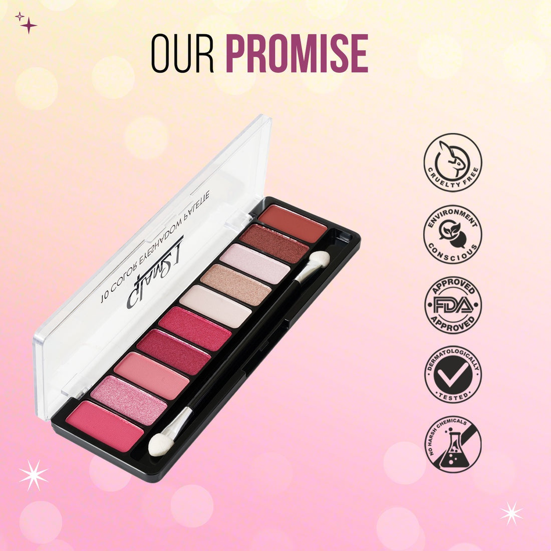 Glam21 10 Color Eyeshadow Palette - Floral beauty