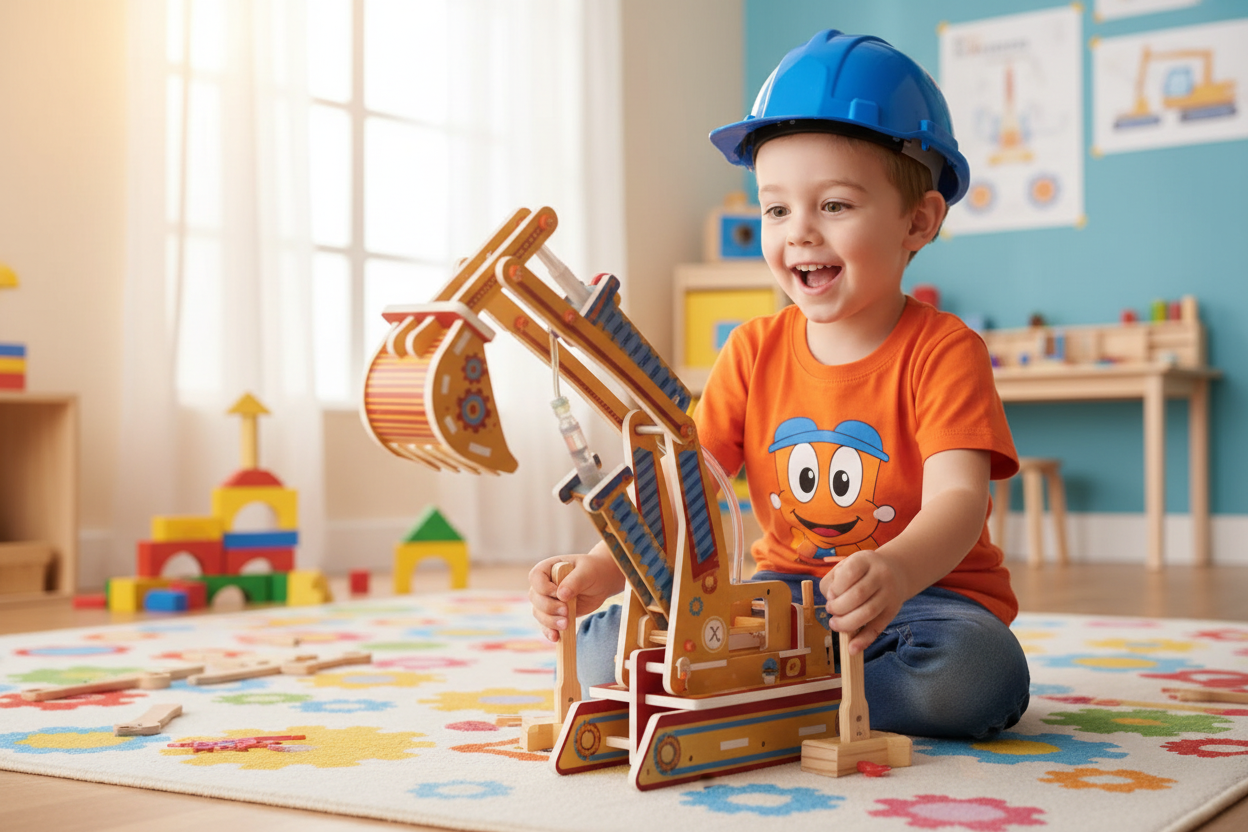 Dimorra STEM DIY Hydraulic Excavator Construction Set