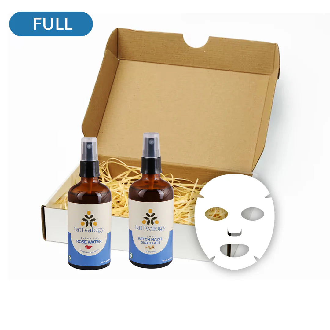 Tattvalogy Sheet Mask DIY Kit - Rosewater + Witch Hazel Distillate