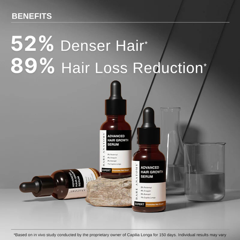 Bare Anatomy Advanced Hair Growth Serum (30 ml) - Pack of 2