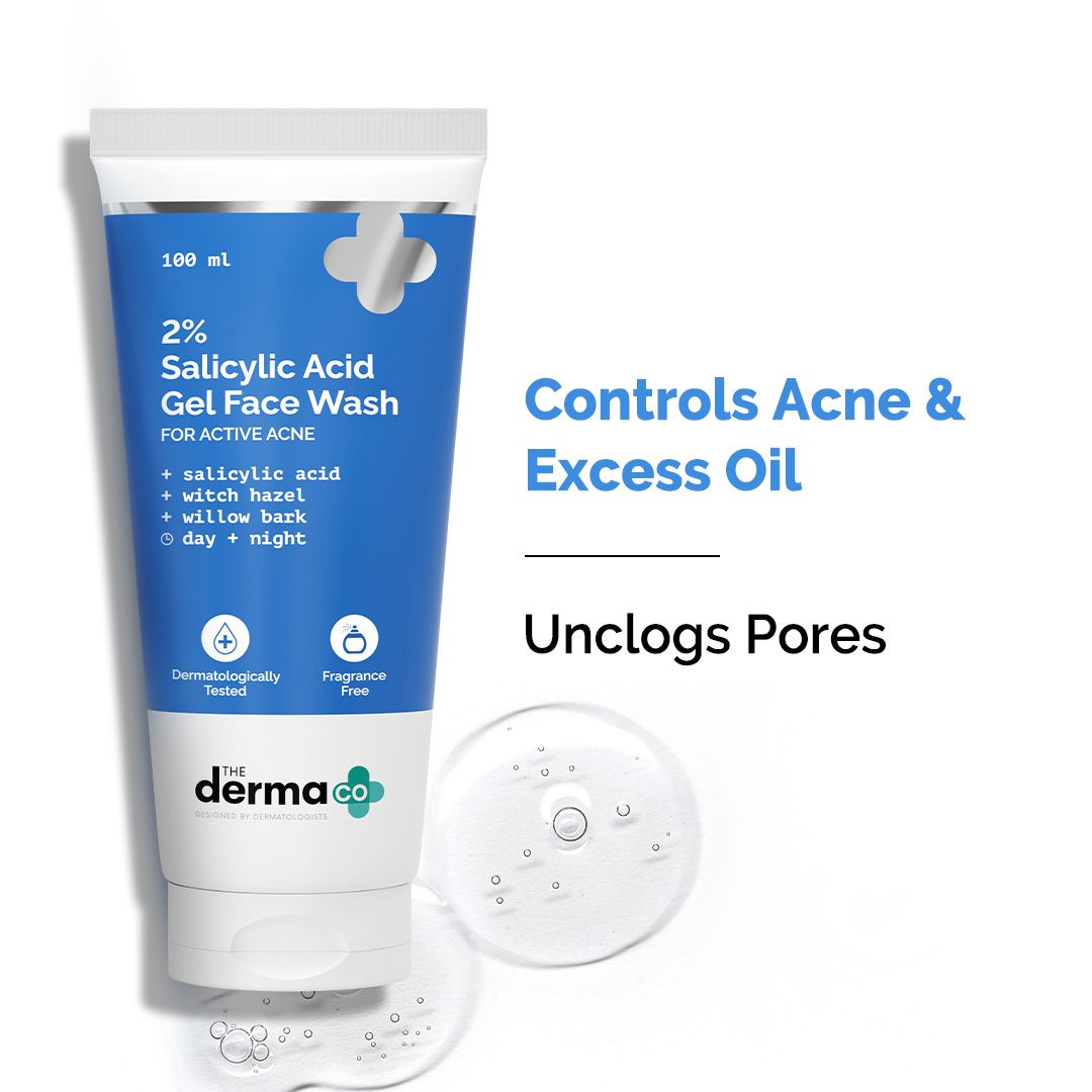 Derma Co 2% Salicylic Acid Gel Face Wash with Salicylic Acid & Witch Hazel