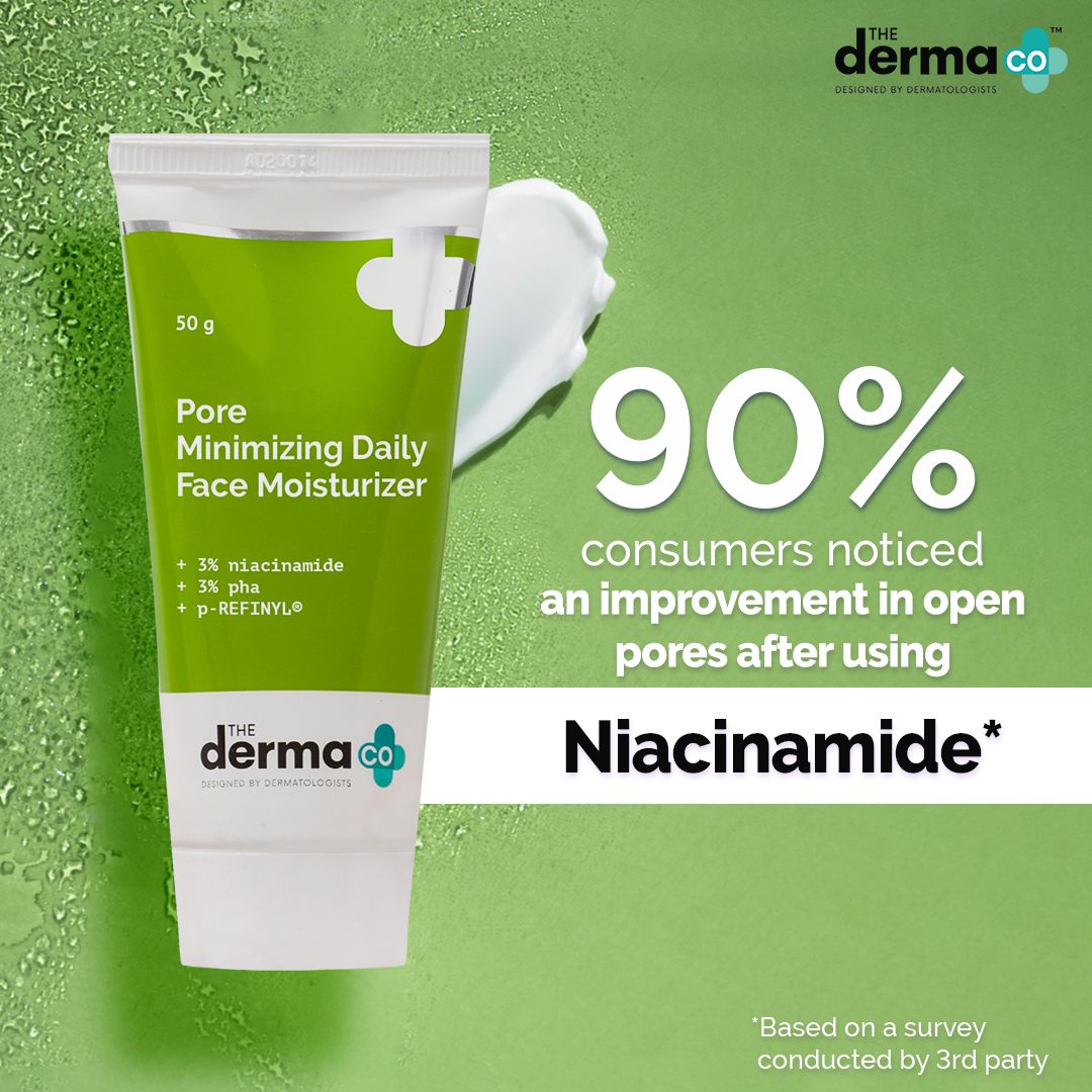 Derma Co Pore Minimizing Daily Face Moisturizer with 3% Niacinamide, 3% PHA & p-REFINYL® - 50g