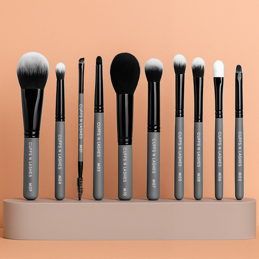 Cuffs N Lashes Mini Makeup Brushes Set Of 10