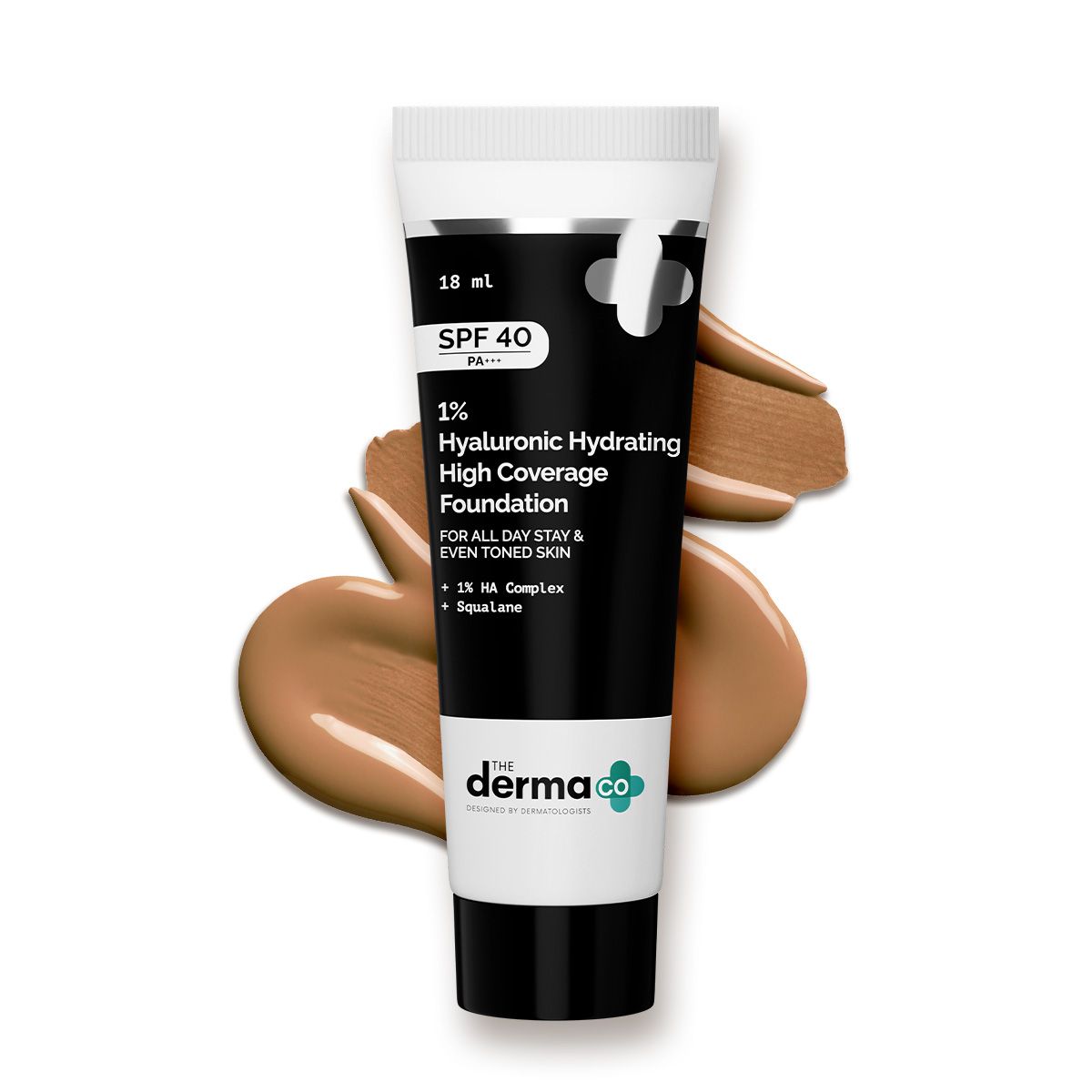 Derma Co 1% Hyaluronic Hydrating High Coverage Foundation - 18ml