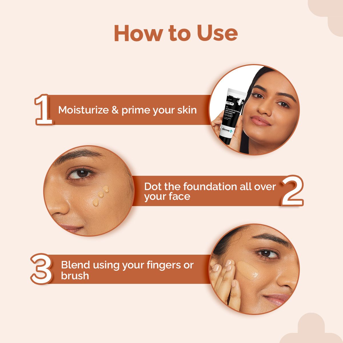 Derma Co 1% Hyaluronic Hydrating High Coverage Foundation - 18ml
