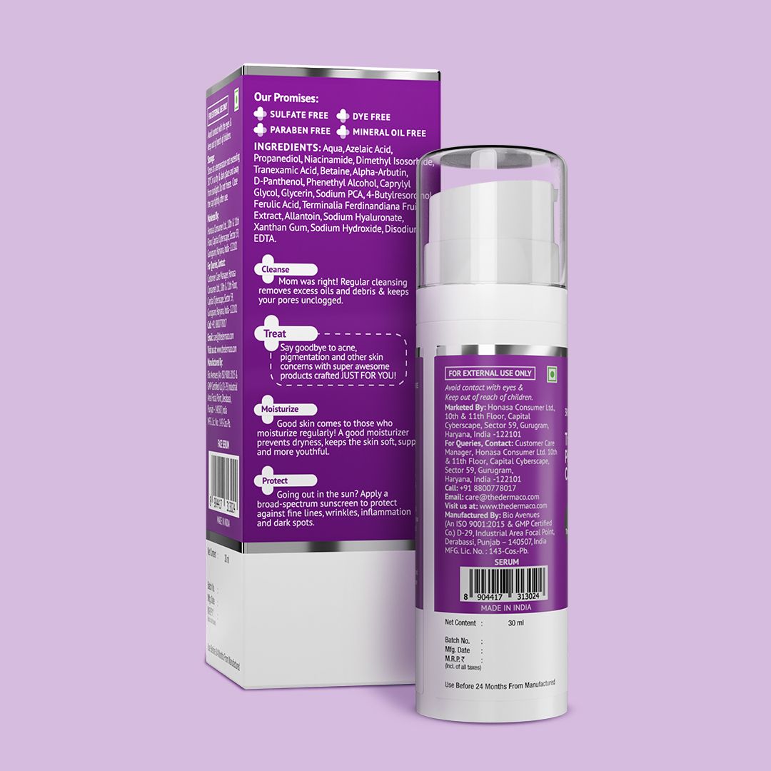 Derma Co Tran-Zelaic Pigmentation Corrector Serum with Tranexamic Acid & Azelaic Acid - 30ml