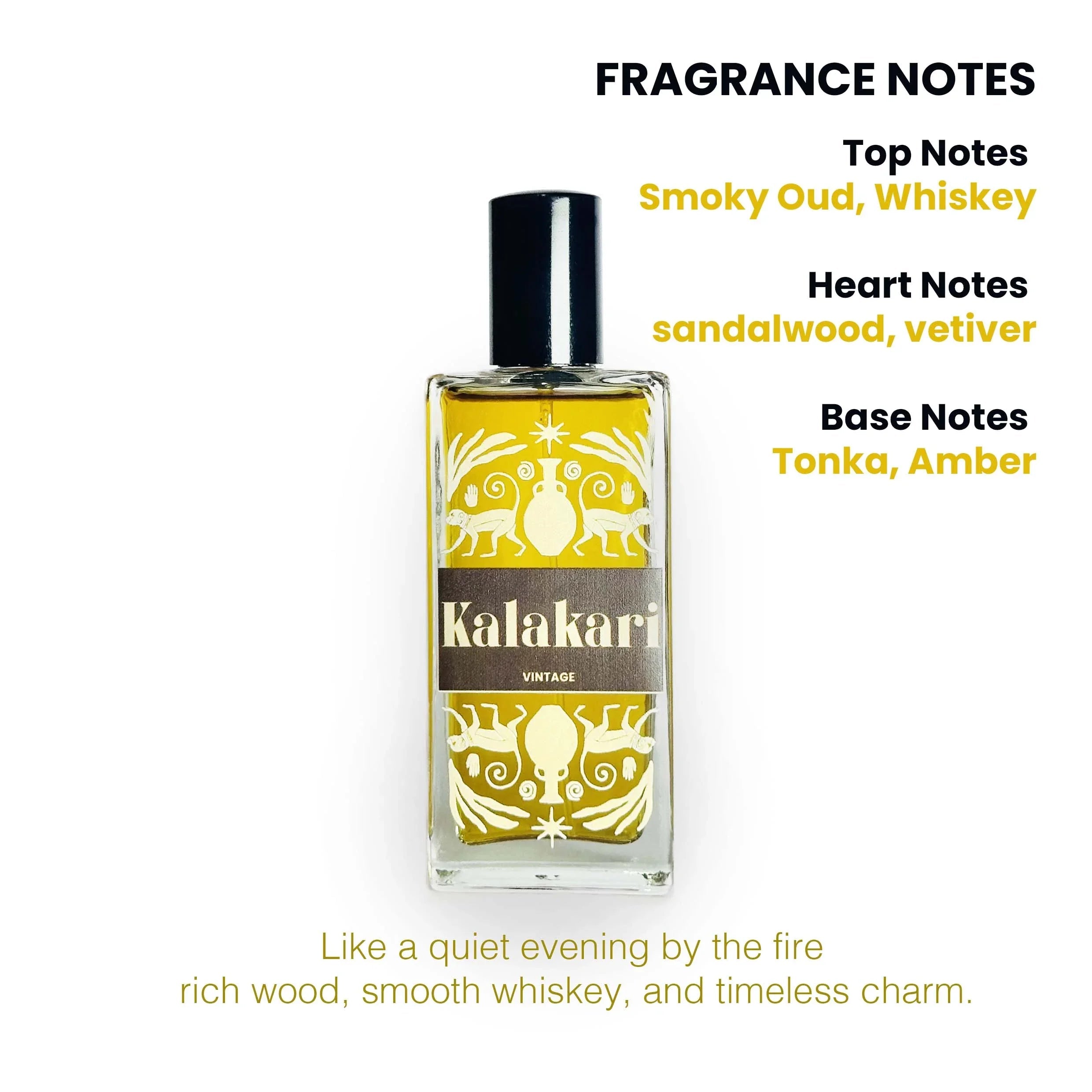 Kalakari Vintage Smoky tobacco Oud – wood Whiskey Luxury Long Lasting Perfume - 50ml