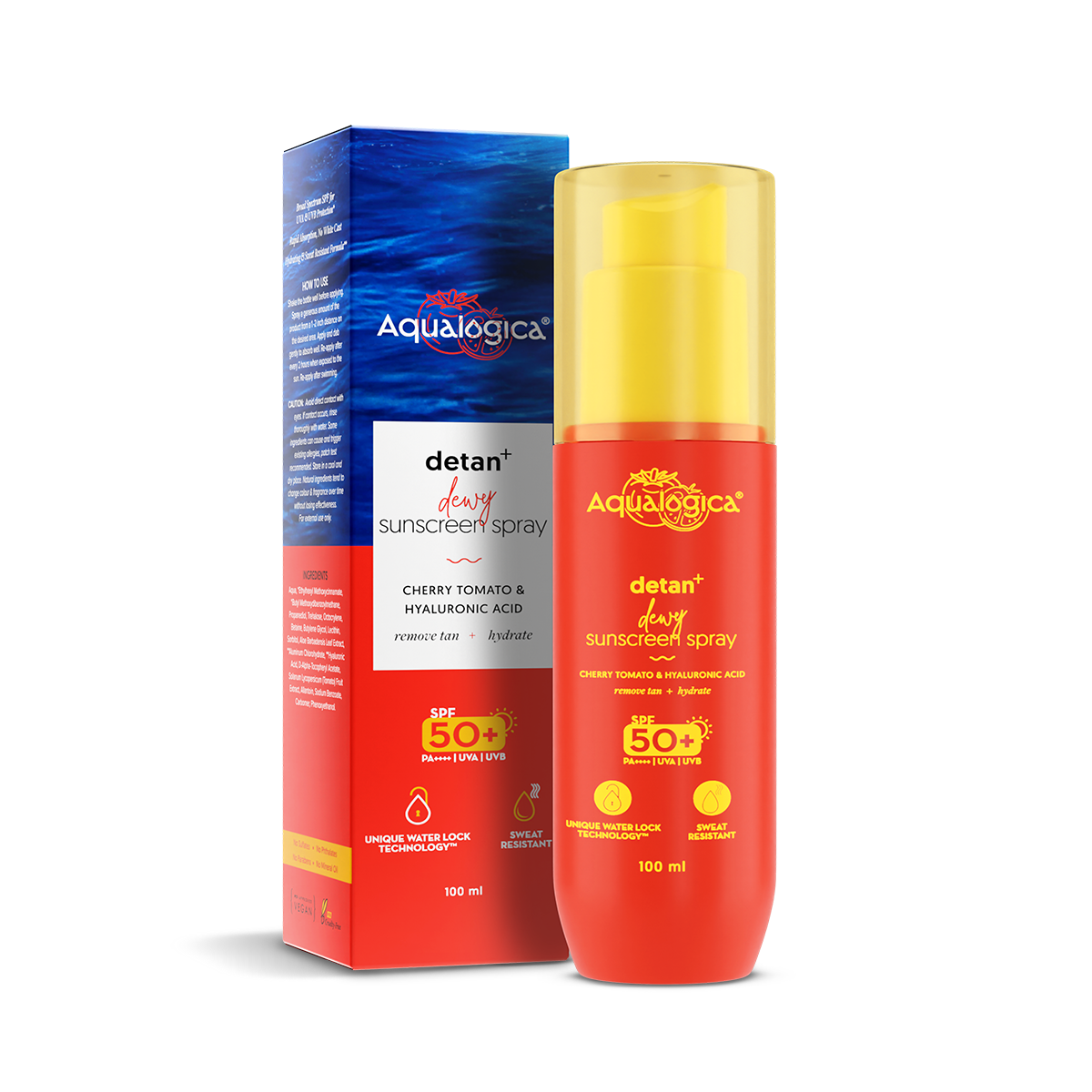 Aqualogica Detan+ Dewy Sunscreen Spray - 100ml