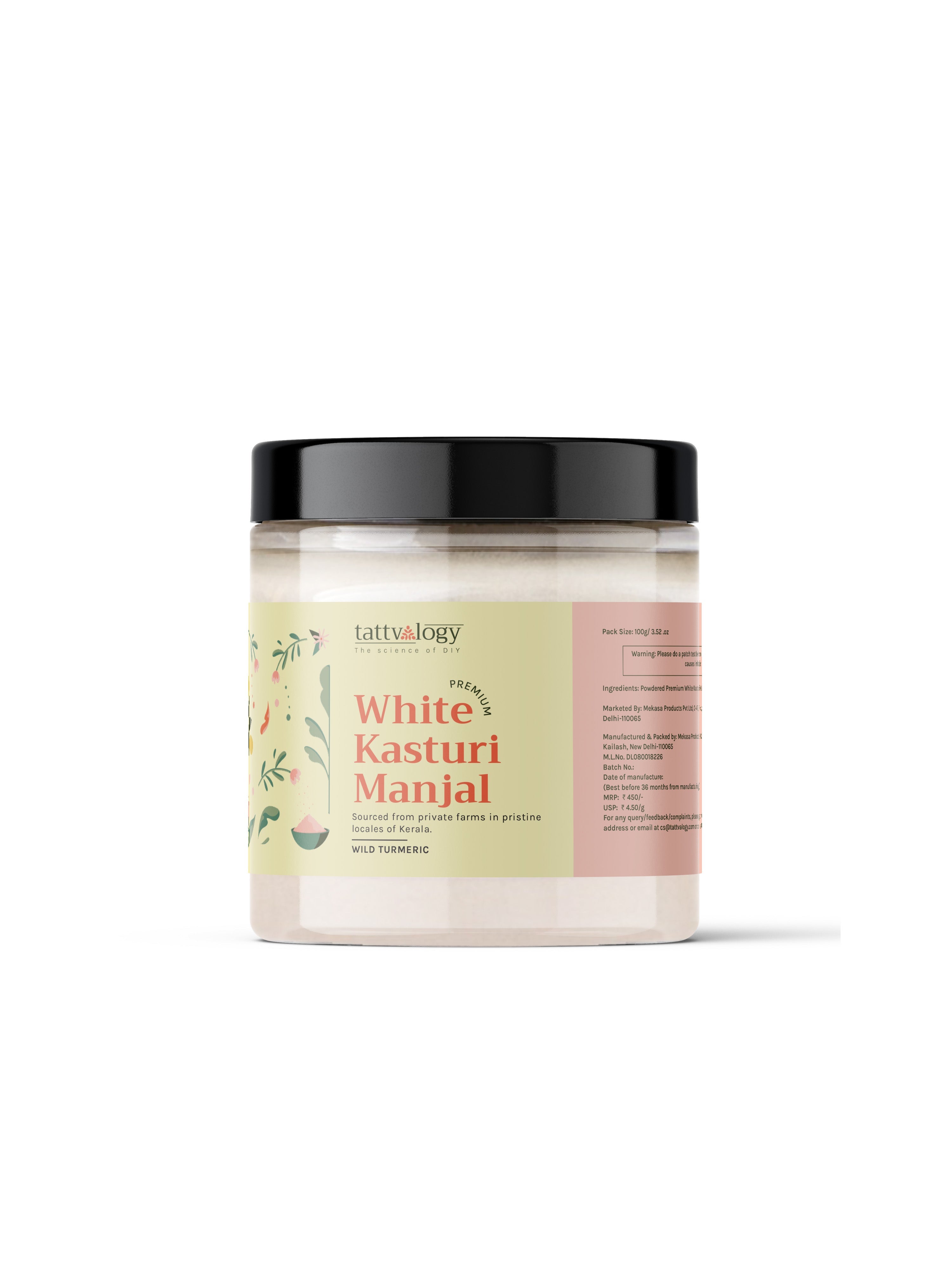 Tattvalogy Premium White Kasturi Manjal - 100g