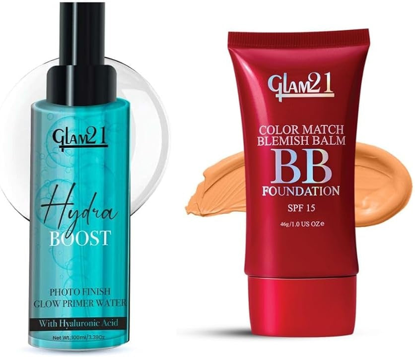 Glam21 Hydra Boost Primer Water + BB Foundation (Dark Tan)