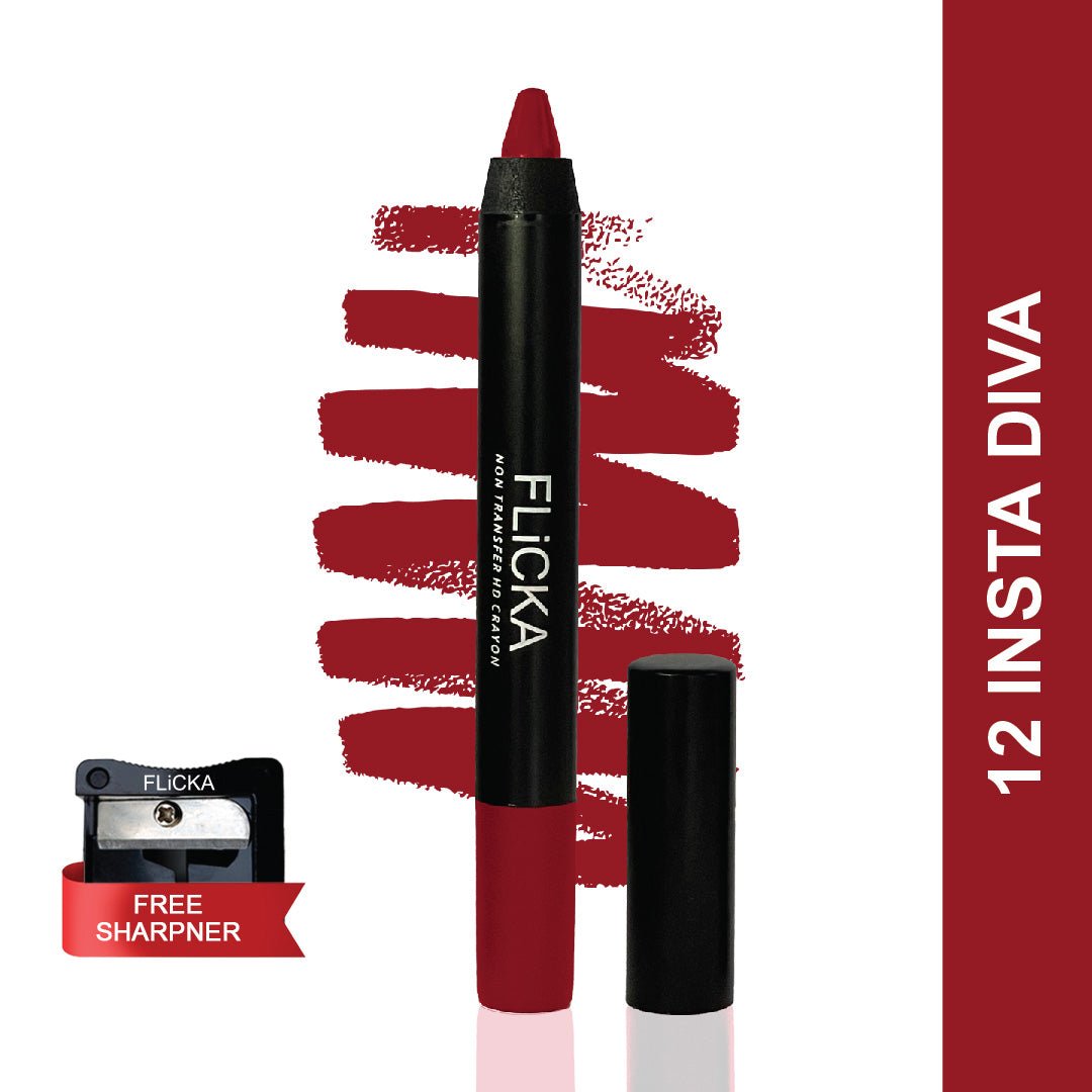 Flicka Cosmetics 12InstaDiva - Lasting Lipsence Crayon Lipstick