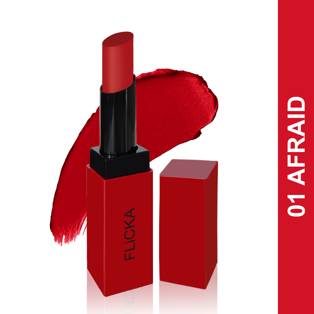 Flicka Cosmetics 01Afraid - Lip Alert Creamy Matte Lipstick