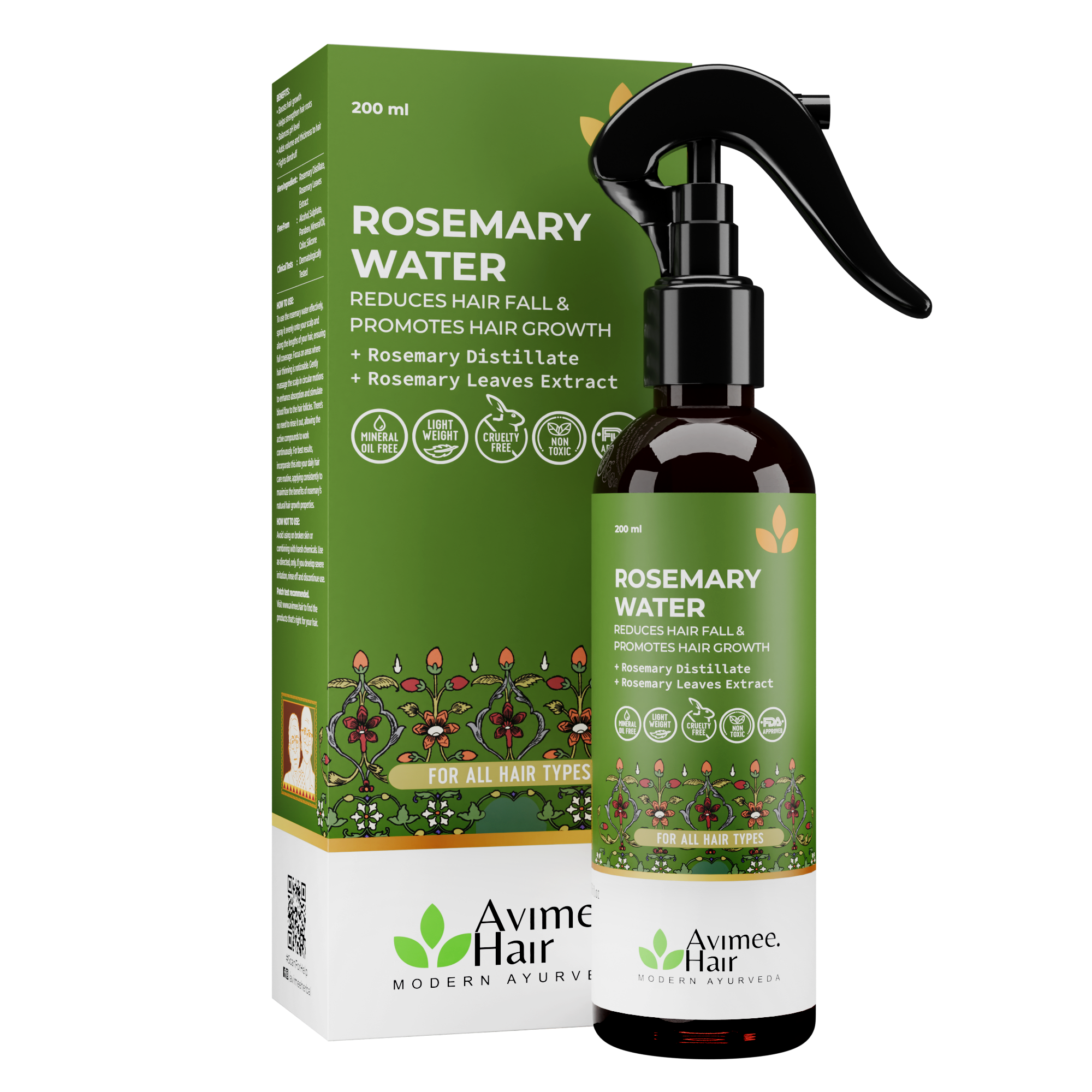 Avimee Herbal Rosemary Water for Hair and Skin - 200ml