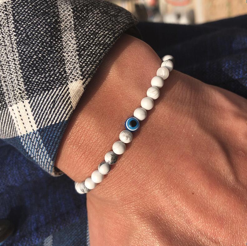 Salty Protective Evil Eye Natural Stone Band