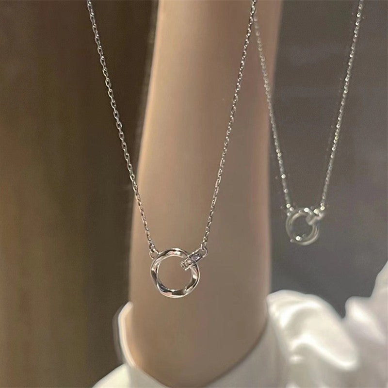 Salty Enduring Circles Silver Chain