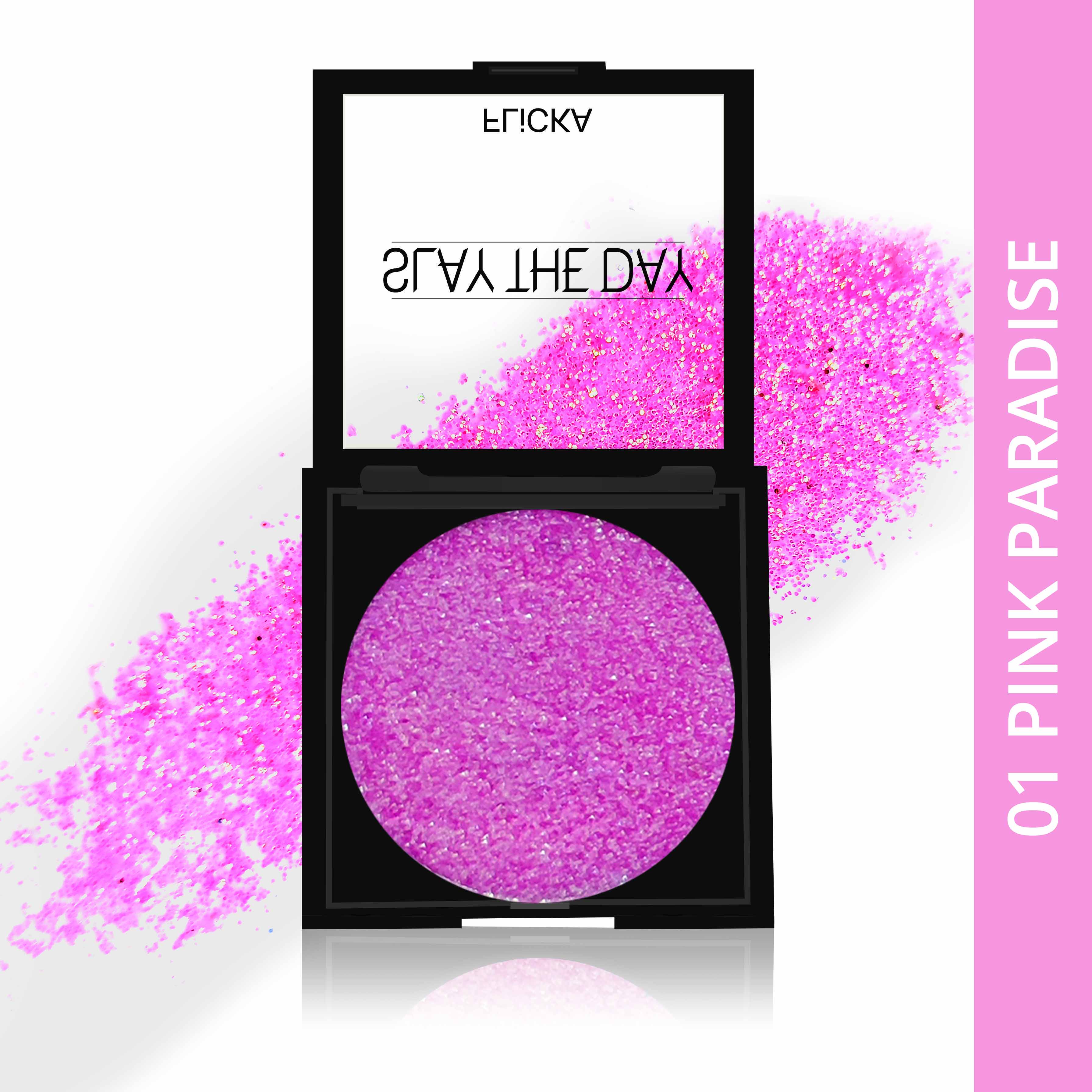 Flicka Cosmetics 01PinkParadise - Slay The Day - Pressed Glitter