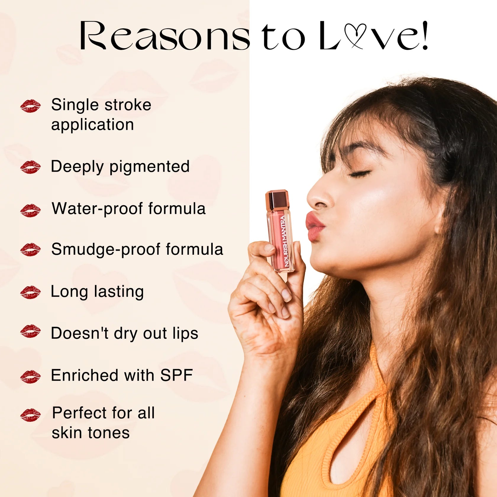Nourish Mantra Tedha Medha Hazelnut Brown & Pink Hue - Creamy Matte Liquid Lipstick With Spf 15