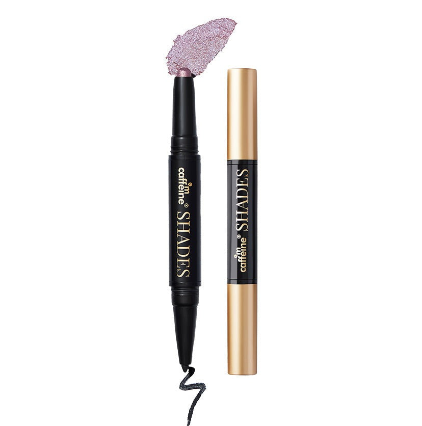 mCaffeine Duo-Verse 2-In-1 Kajal + Eyeshadow - Blush Gold & Black Magic