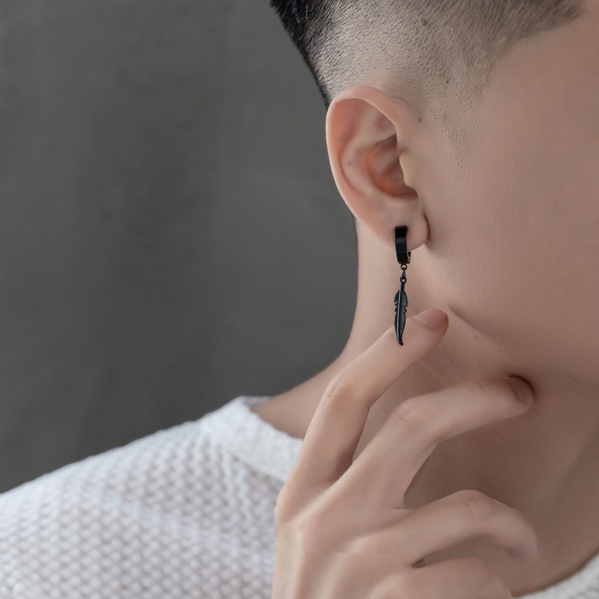 Salty Black Feather Dangles