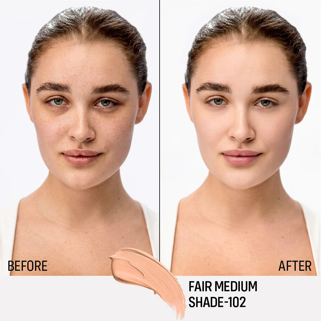 Flicka Cosmetics Shade 102 - High Coverage Hd Liquid Foundation