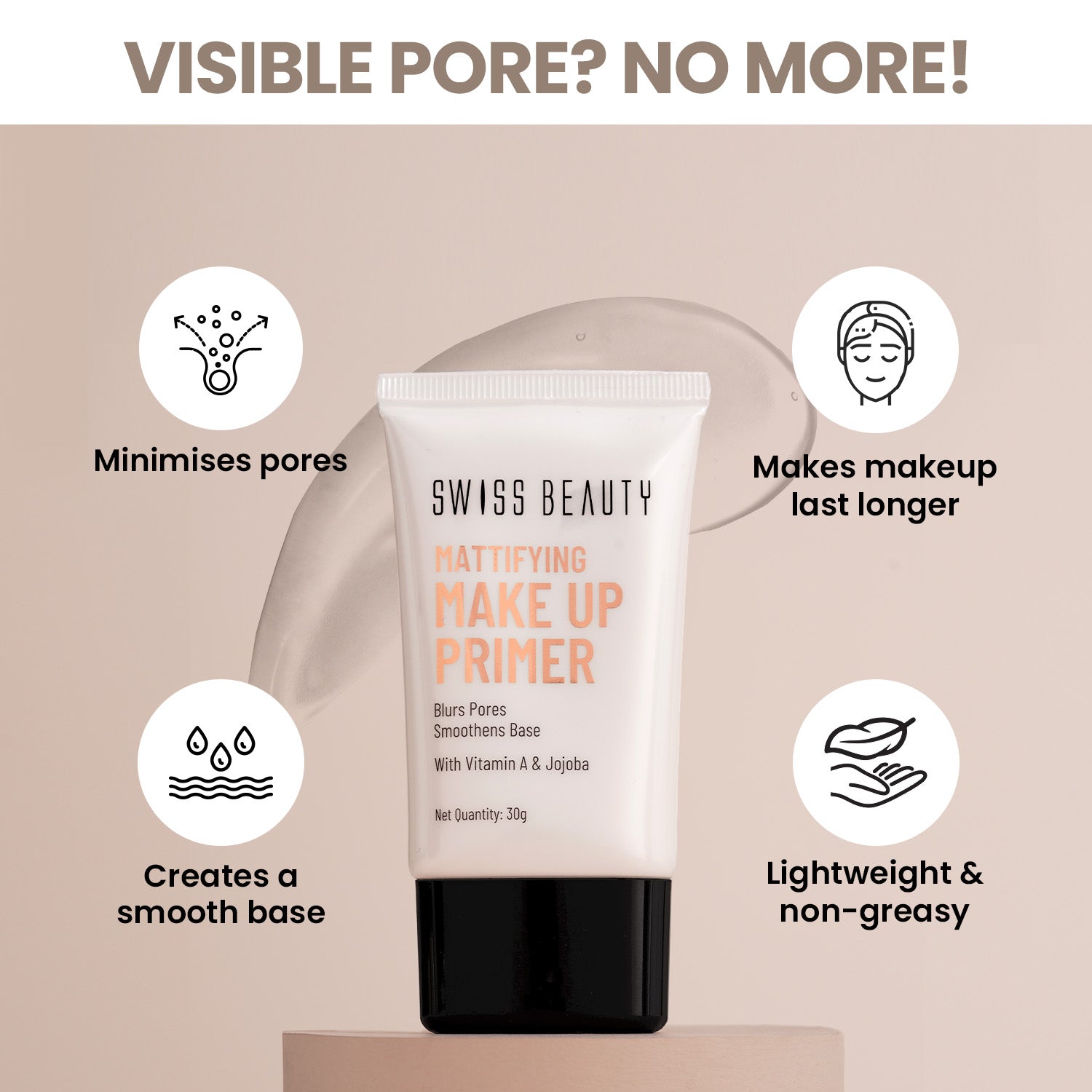 Swiss Beauty Oil Free Long Lasting Make-up Primer - Transparent-01