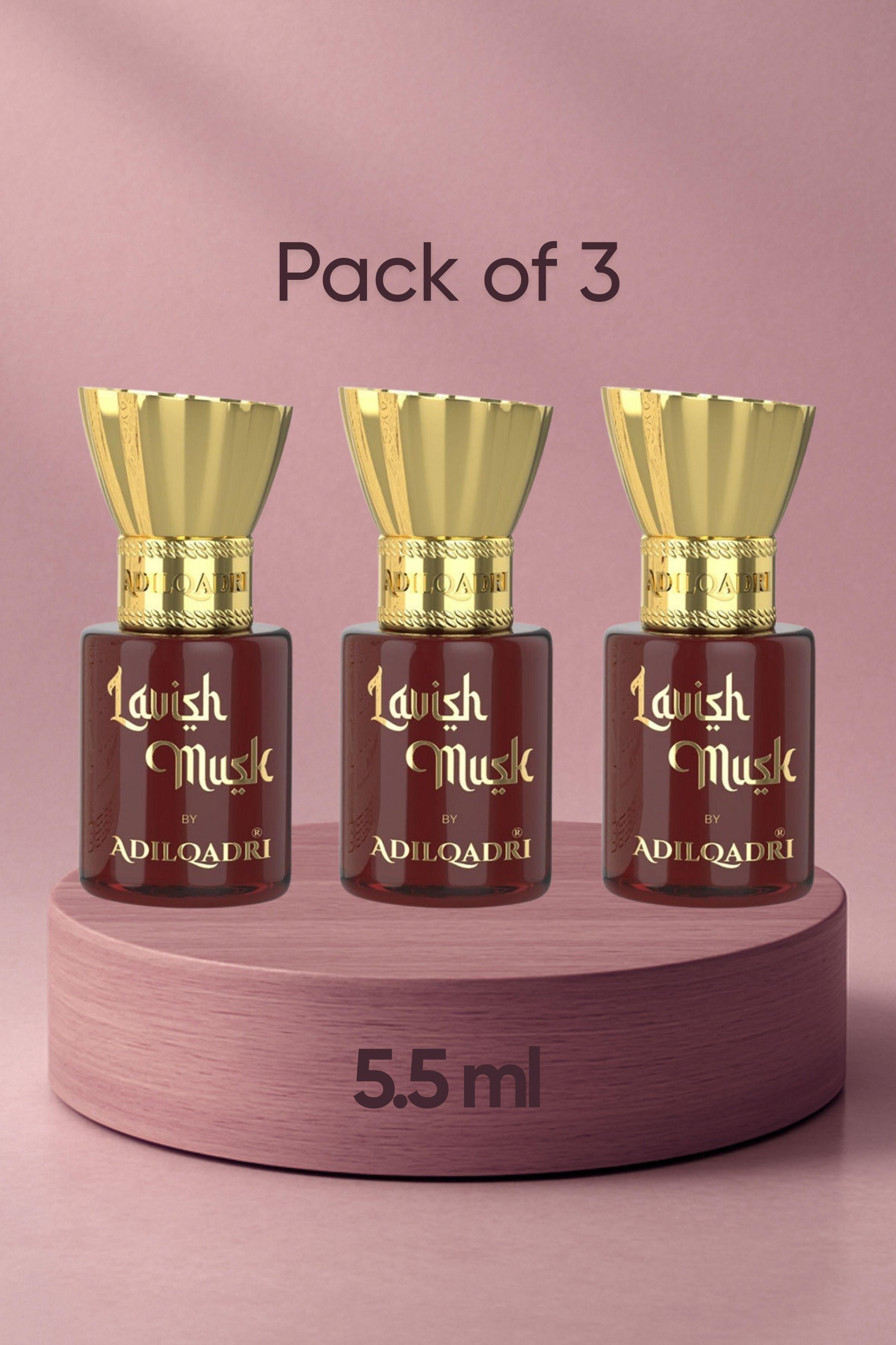 AdilQadri Lavish Musk Luxury Attar Perfume - Pack of 3 (5.5ml)