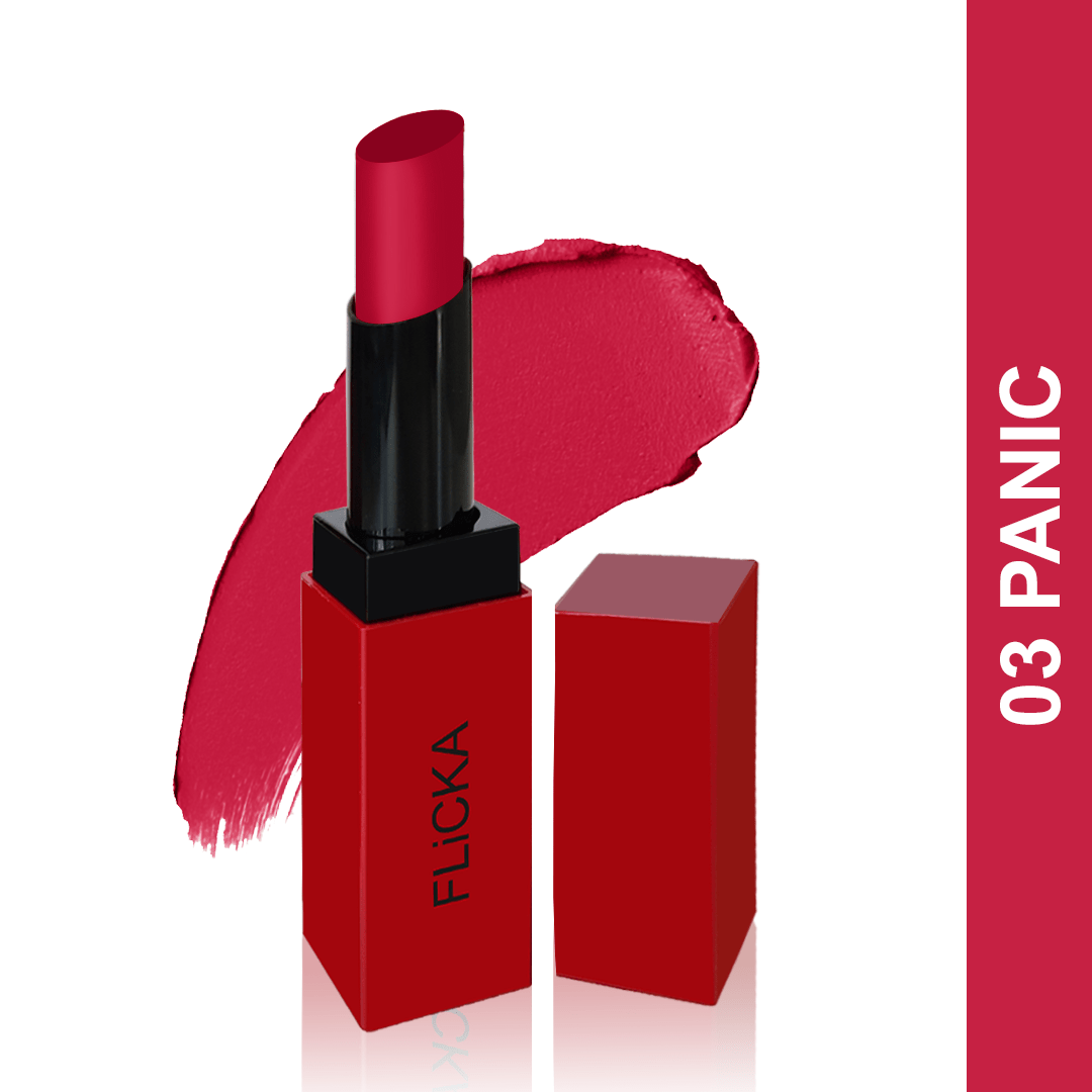 Flicka Cosmetics 03Panic - Lip Alert Creamy Matte Lipstick