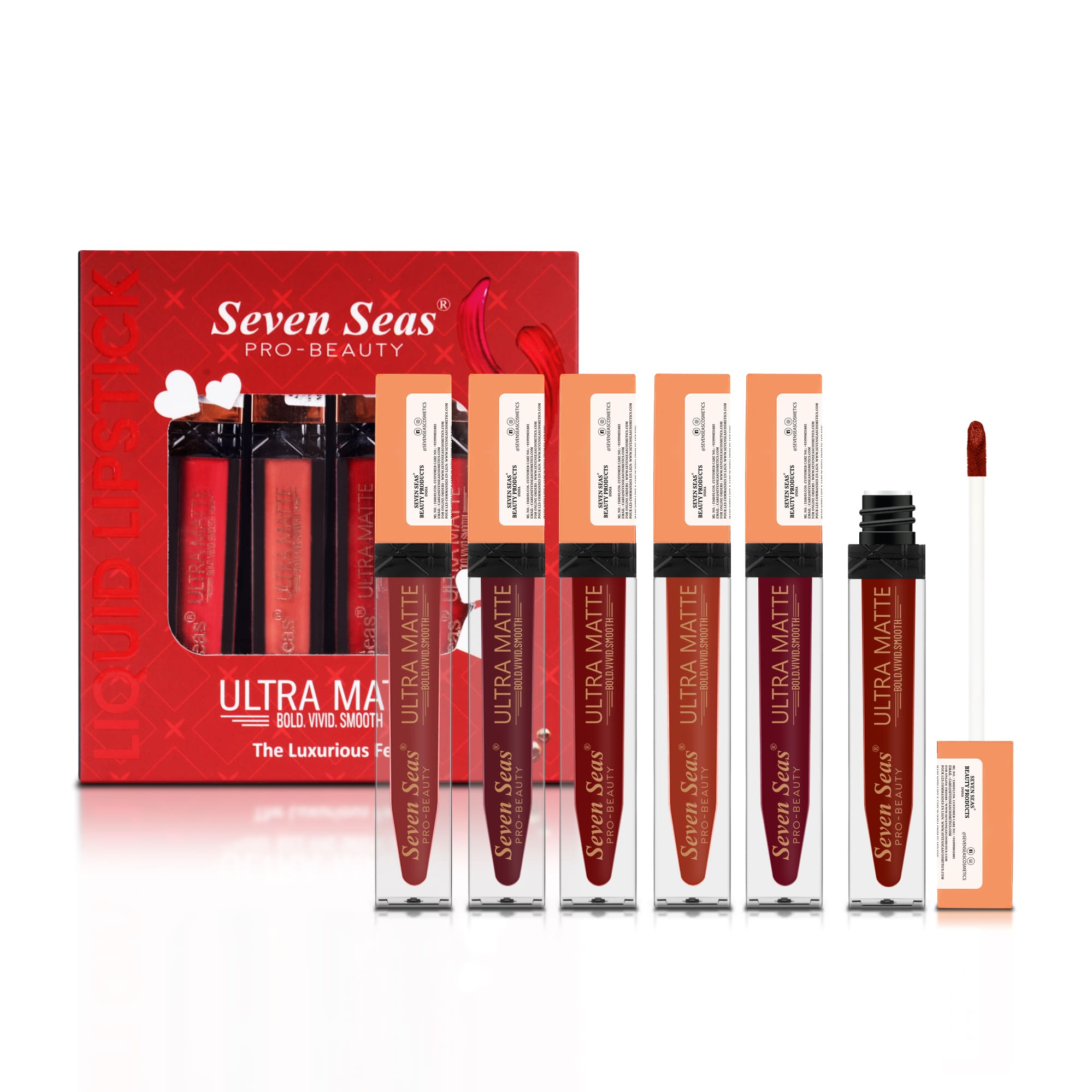 Seven Seas Shade-216-217-219-229-232-244 - Ultra Matte Liquid Lipstick for Women
