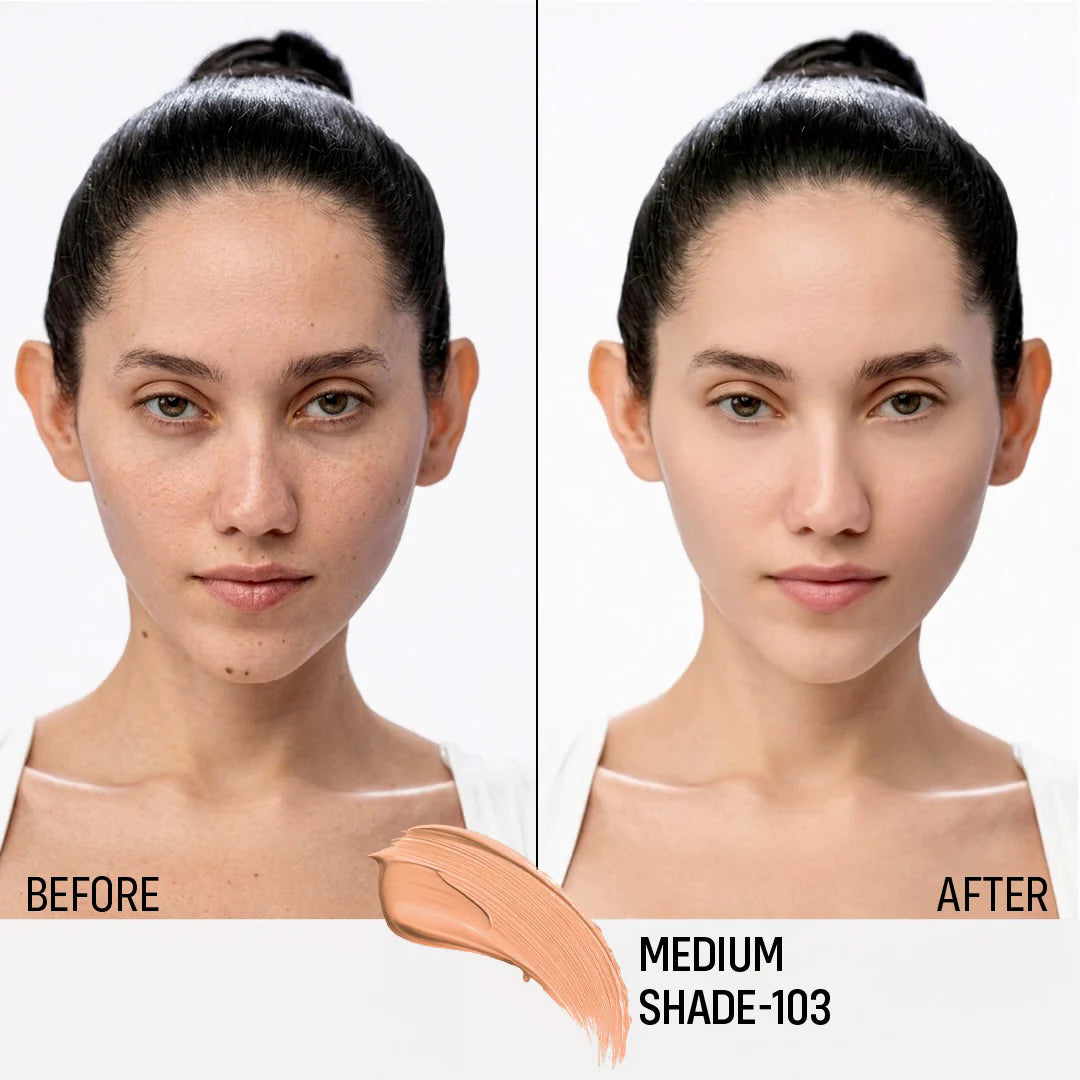 Flicka Cosmetics Shade 103 - High Coverage Hd Liquid Foundation