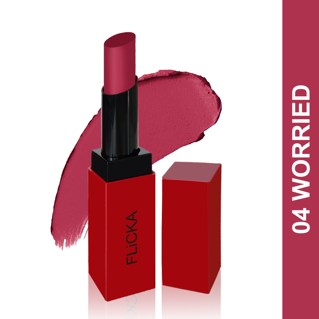 Flicka Cosmetics 04Worried - Lip Alert Creamy Matte Lipstick
