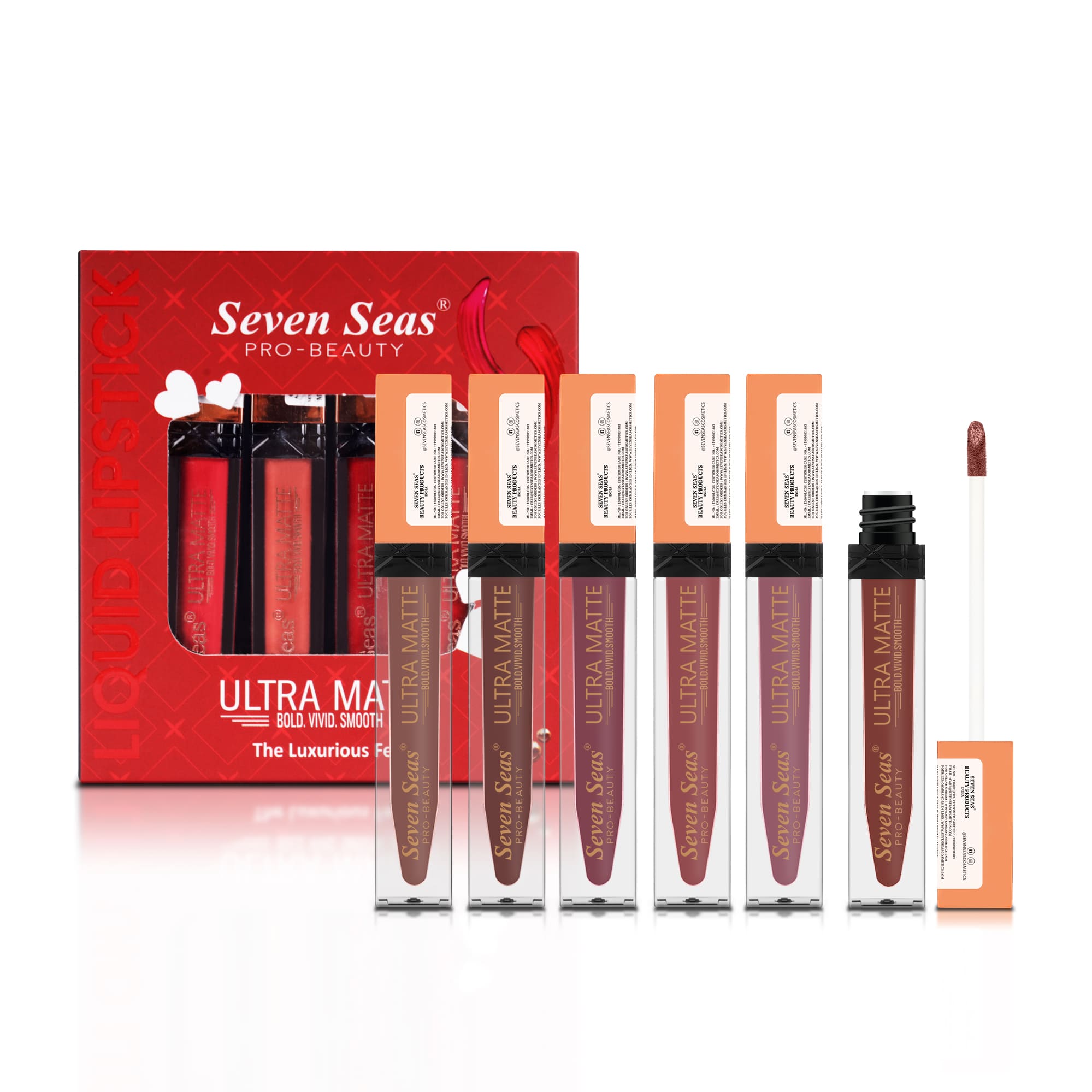 Seven Seas Shade-233-235-236-241-242-245 - Ultra Matte Liquid Lipstick for Women