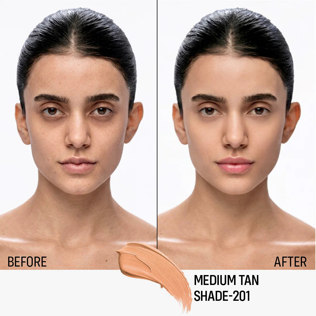 Flicka Cosmetics Shade 201 - High Coverage Hd Liquid Foundation