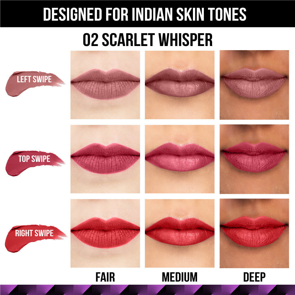 Staze Love Tri-Angle 3 In 1 Matte Lipstick - 01 Brick Pink