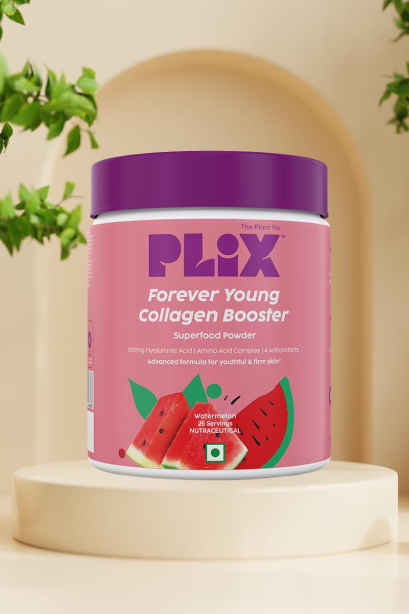 Plix Plant-based Collagen Builder Powder (Watermelon, Pack of 1)