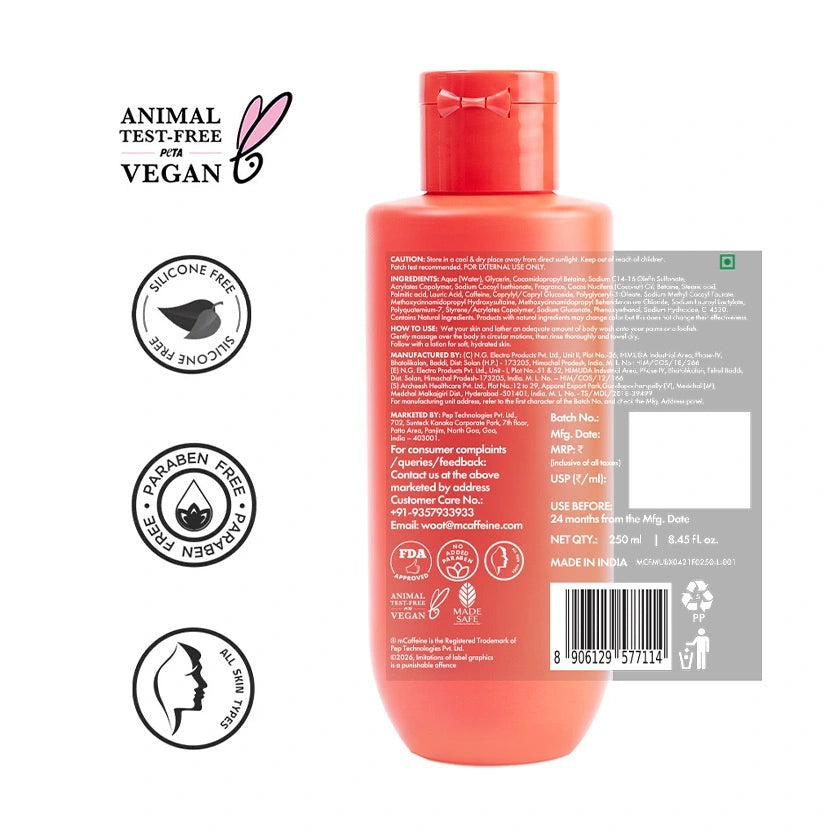 mCaffeine Sage Wood Nourishing Milky Body Wash - 250ml