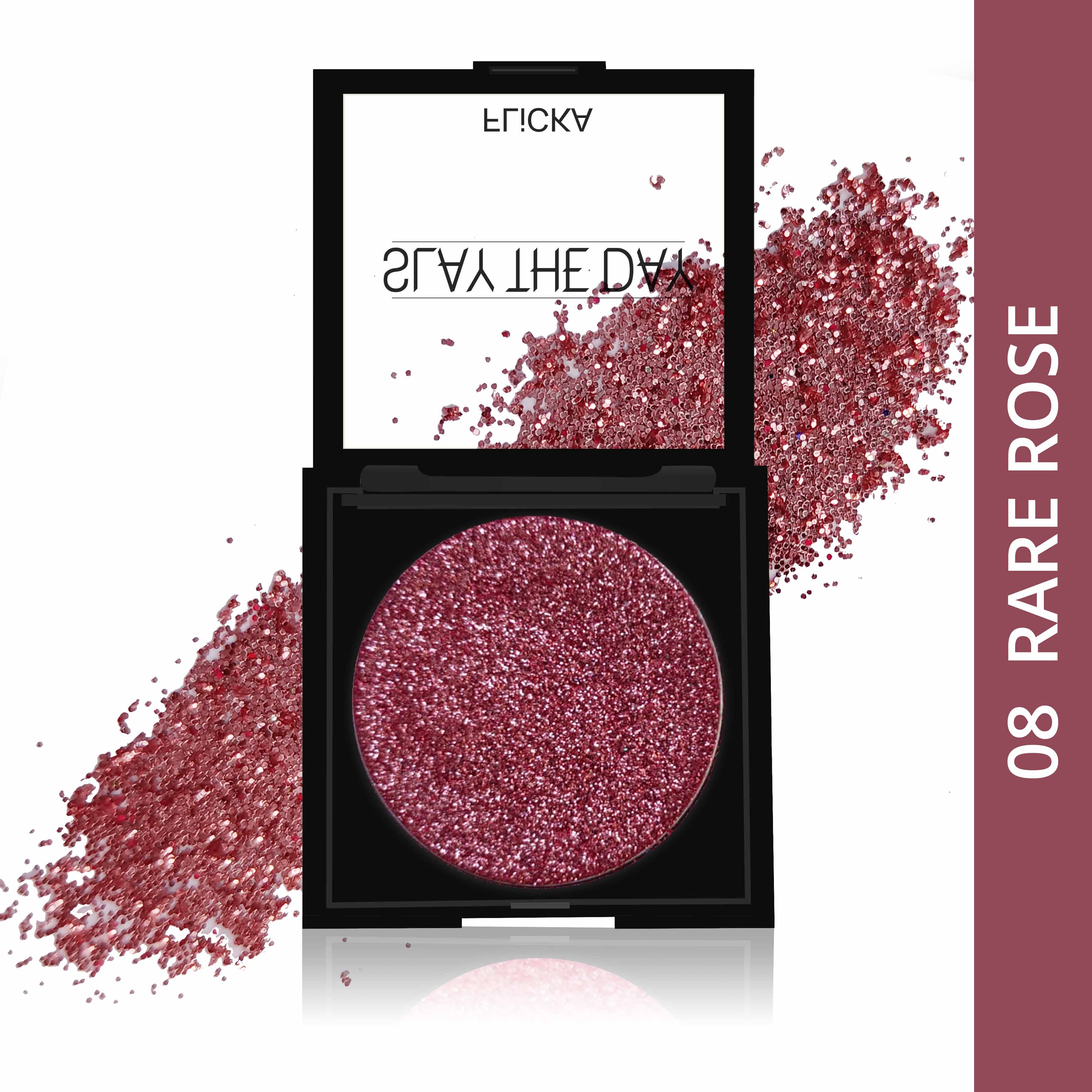 Flicka Cosmetics 08RareRose - Slay The Day - Pressed Glitter