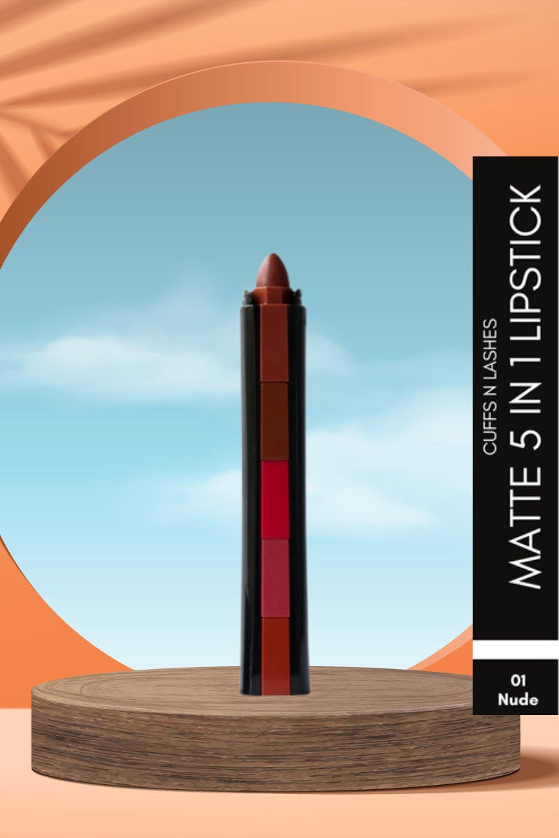 Cuffs N Lashes Nude 01 - Penta 5in1 Matte Lipstick