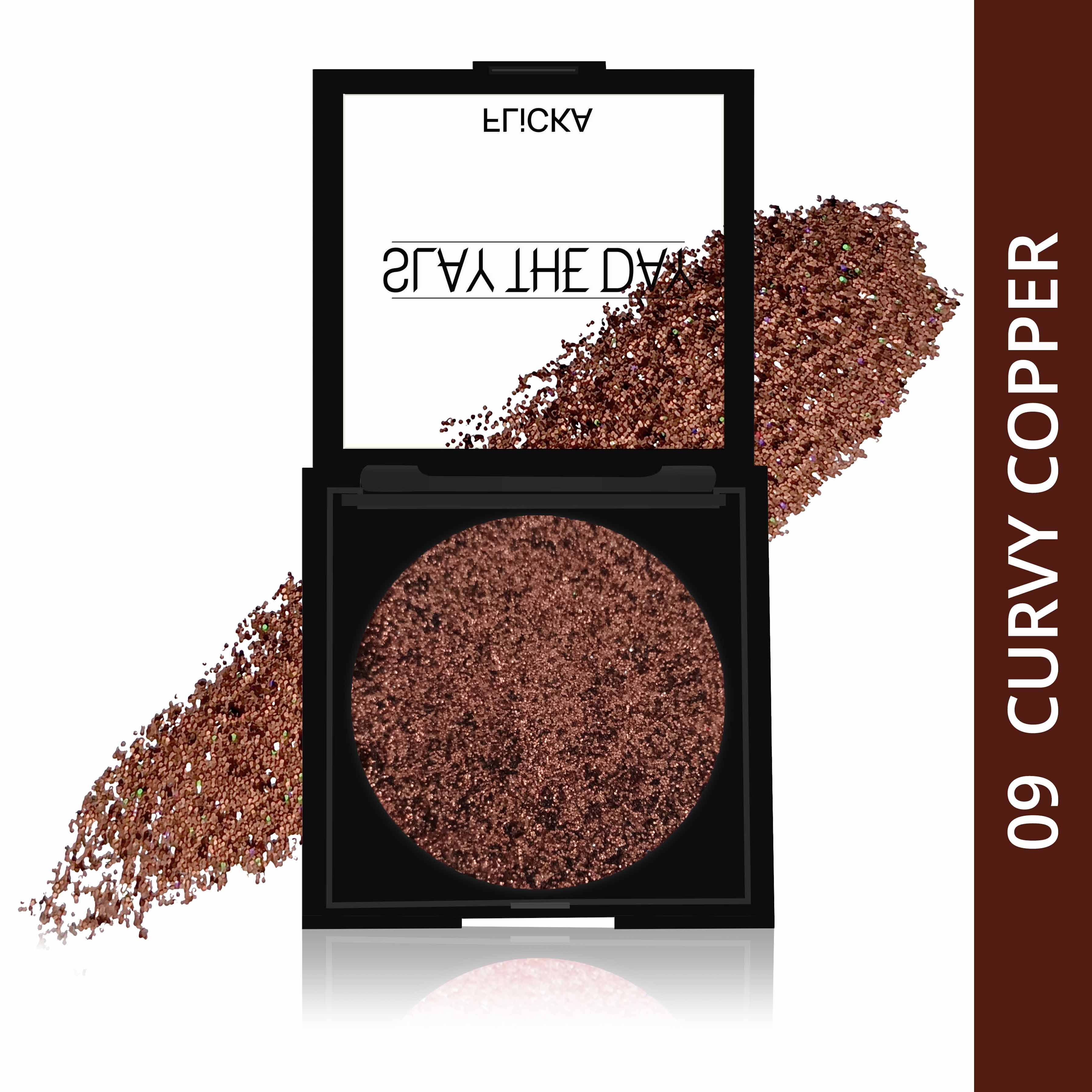 Flicka Cosmetics 09CurvyCopper - Slay The Day - Pressed Glitter