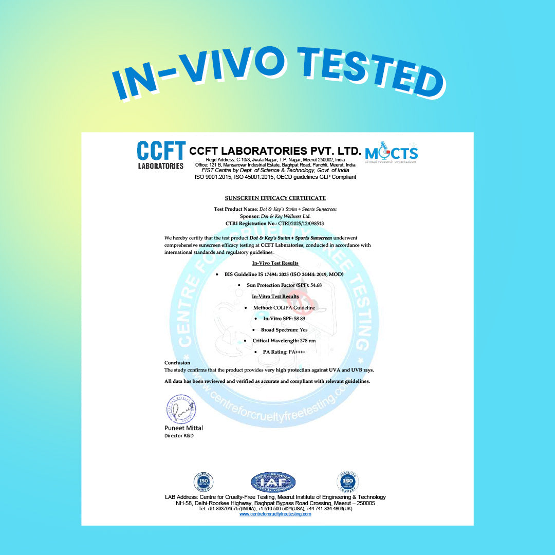 Dot & Key Swim + Sports Sunscreen, In-Vivo Tested SPF 50+ PA++++ - 50g
