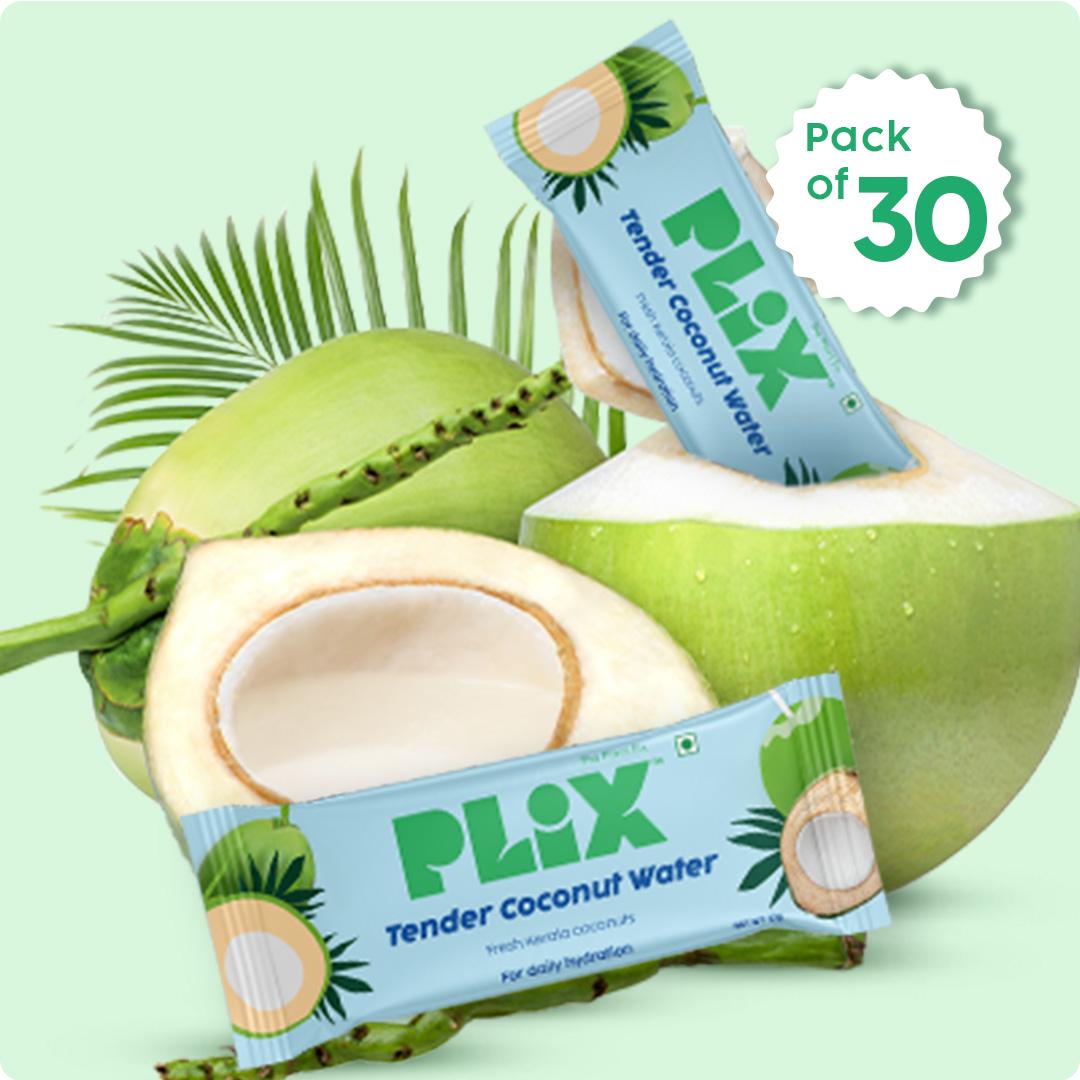 Plix Tender Coconut Water Premix Powder (Pack of 30 Sachets)
