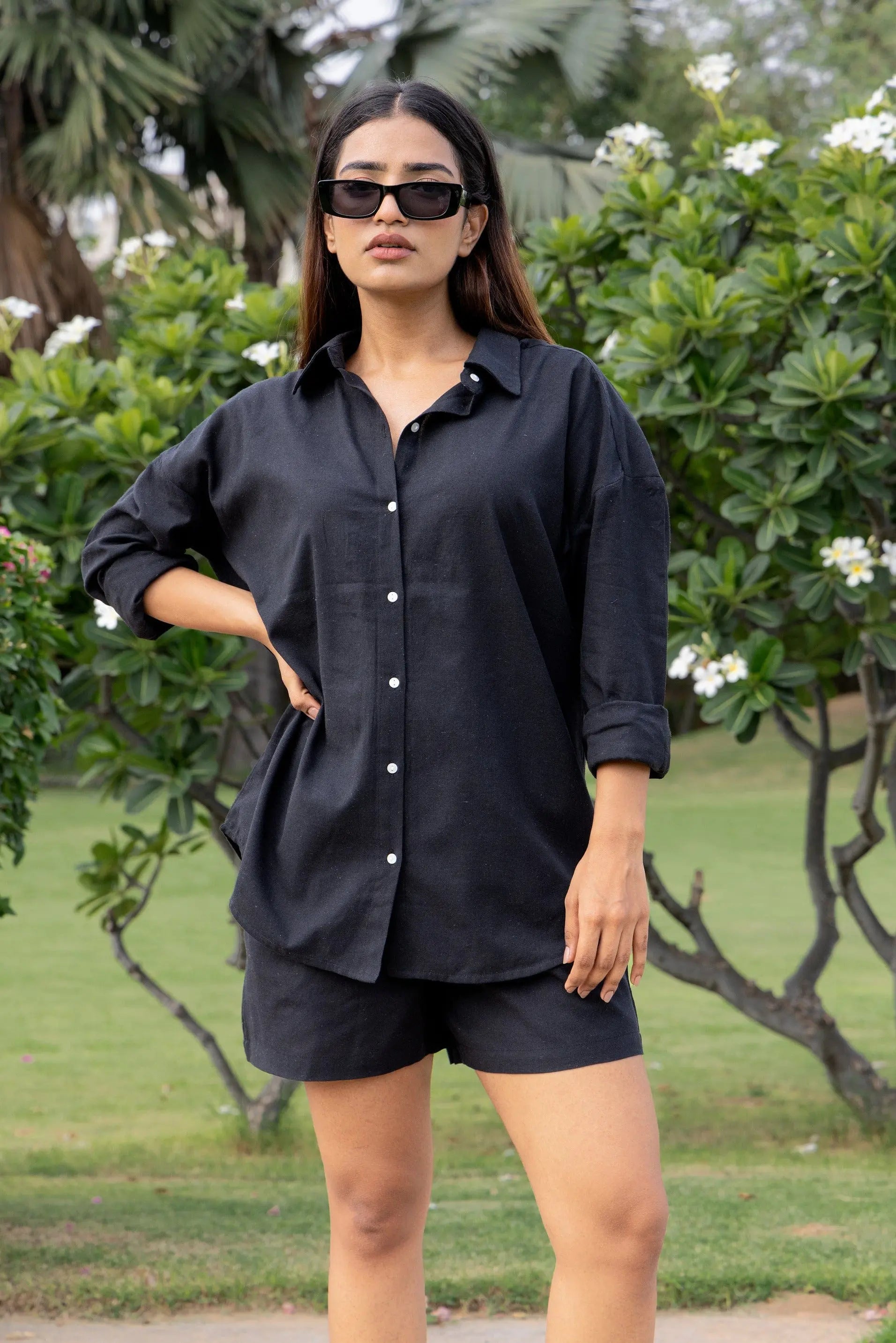 Sugnaa Oversized Cotton Shirt & Shorts