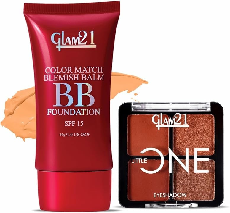 Glam21 Little One Eyeshadow (Firework) + BB Foundation Medium Tan