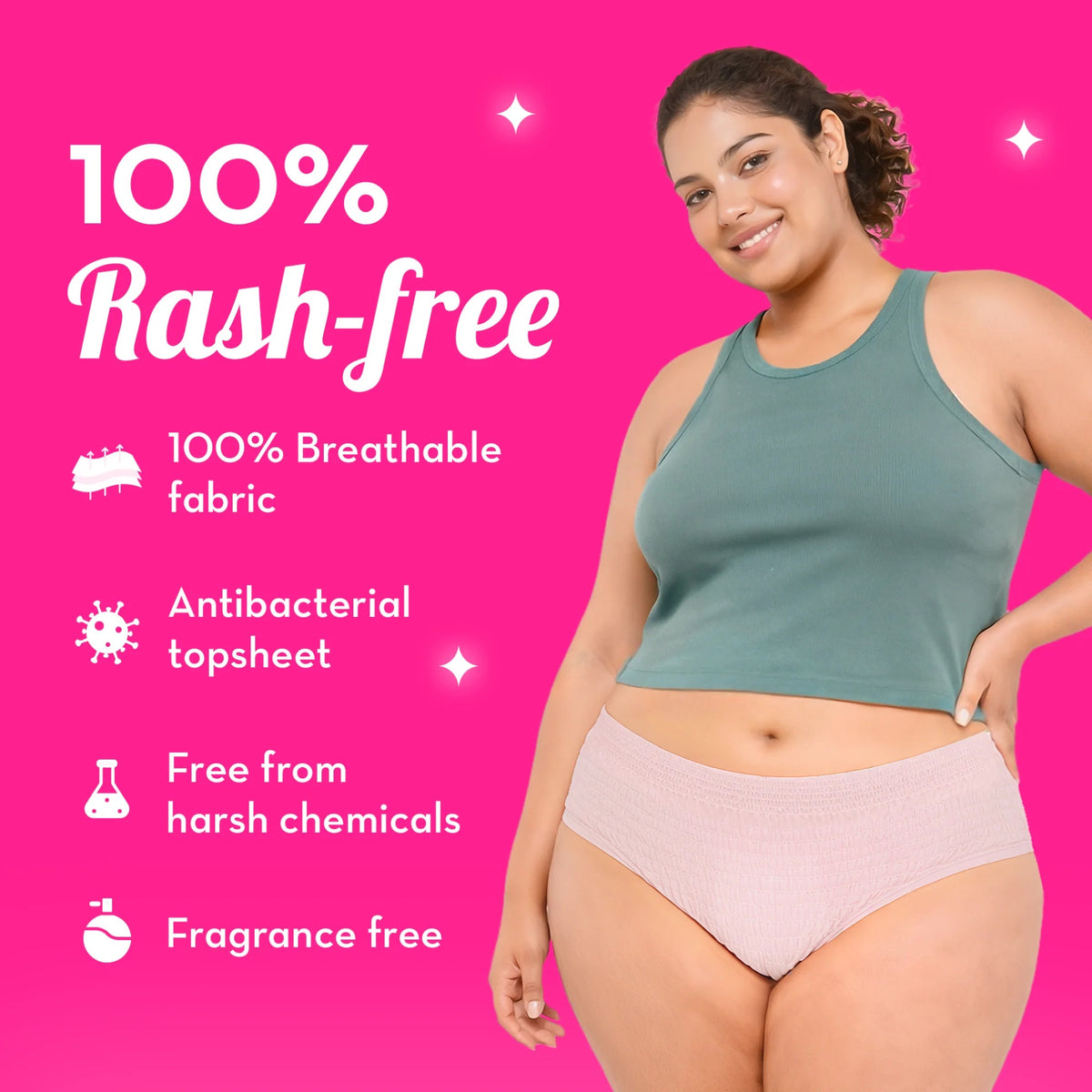 Plush Comfort High Waist Disposable Anti-Bacterial Period Panty | 5 Pcs XL/XXL (85–130 cm)