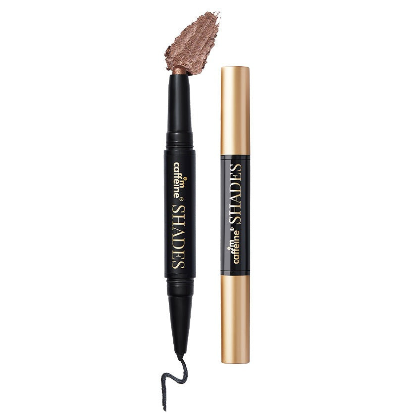 mCaffeine Duo-Verse 2-In-1 Kajal + Eyeshadow - Espresso Brown & Black Magic