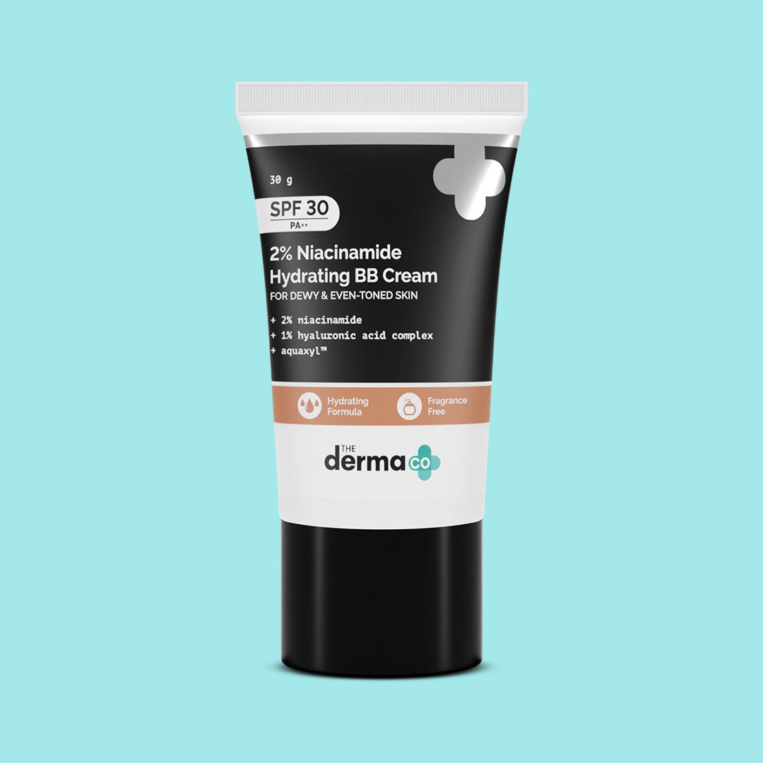 Derma Co 2% Niacinamide Hydrating BB Cream with 1% Hyaluronic Acid Complex & Aquaxyl - 30g