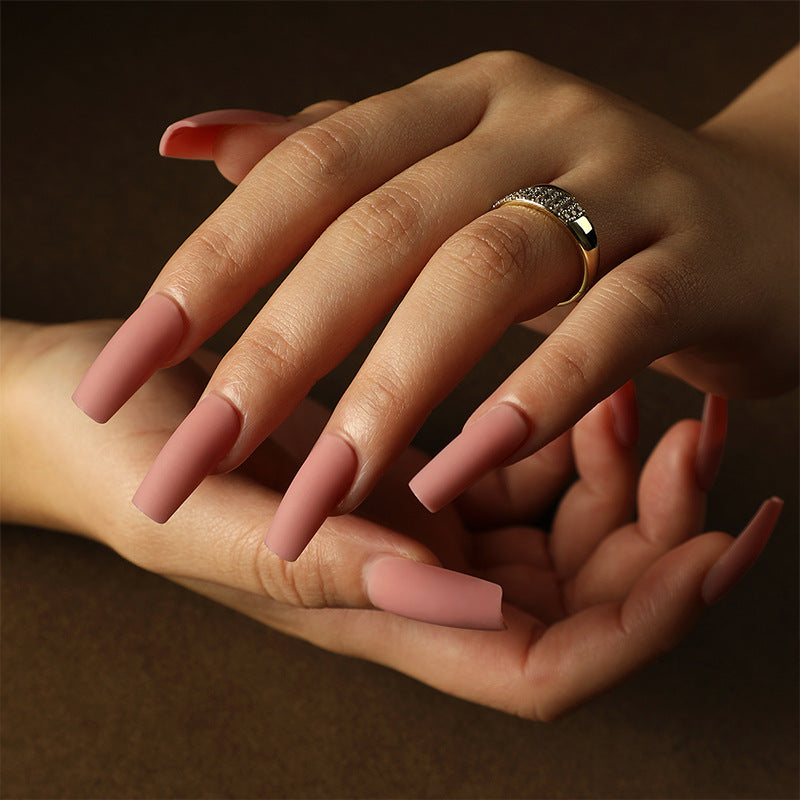 Gush Beauty Matte Black - Medium Almond - Nailed It Reusable Luxury Press On Nails With Application Kit