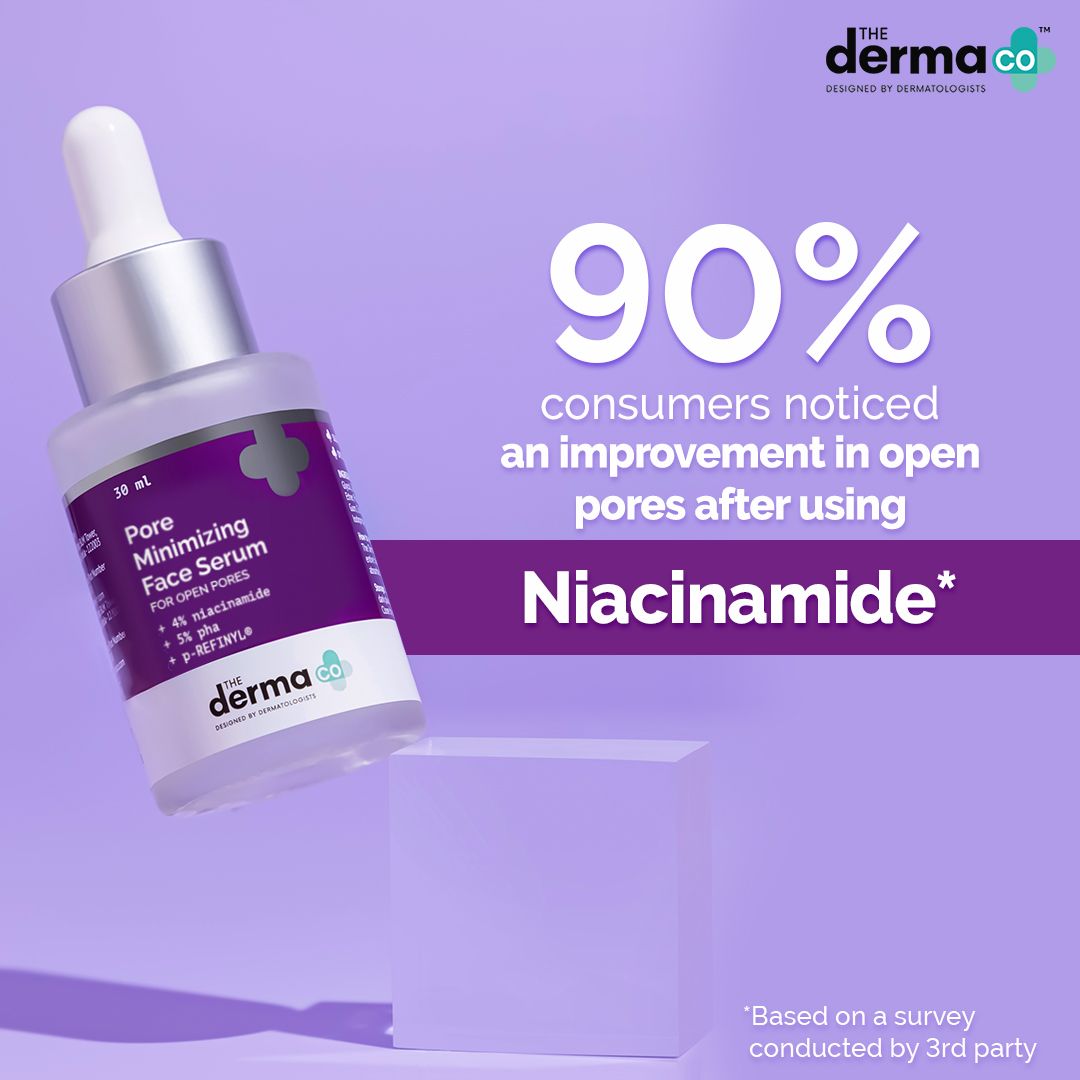 Derma Co Pore Minimizing Face Serum with 4% Niacinamide, 5% PHA & p-REFINYL