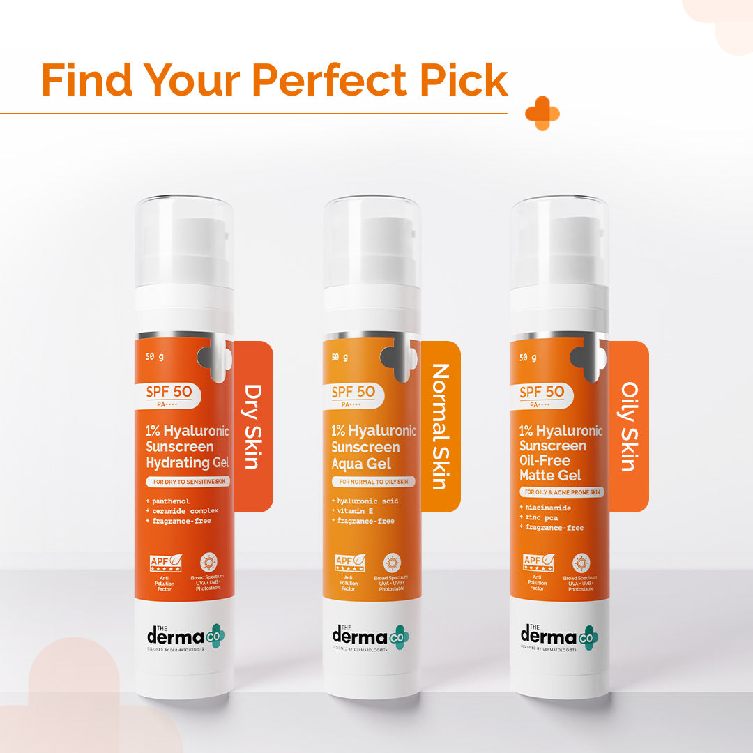 Derma Co 1% Hyaluronic Sunscreen Aqua Gel In Vivo Tested with SPF 50 & PA++++